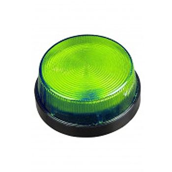 TAG, Strobe, Miniature, Green, Weather resistant, Round base with 2 fixing screws, 12V DC,