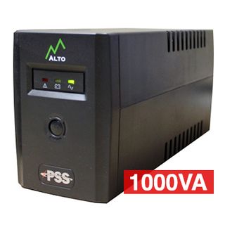 PSS, Alto Series, 1000 VA True line interactive UPS, Power filtering (lightning and surge protection), short circuit/overload protection, power management software,