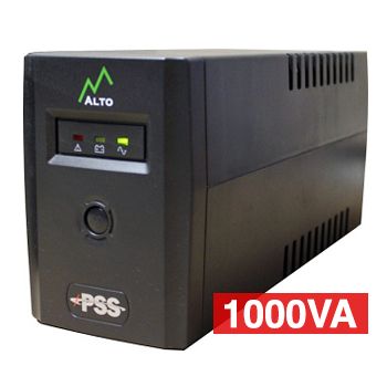 PSS, Alto Series, 1000 VA True line interactive UPS, Power filtering (lightning and surge protection), short circuit/overload protection, power management software,