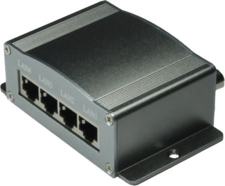 EQL, 4CH Ethernet Over Coax Master converters, 4x Full Duplex 10/100 Mbps in/outputs, No IP or MAC address, Range up to 220m depending on product, Built-in link status LED,