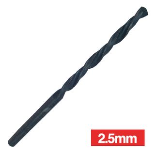 CABAC, Drill bit, High speed steel, 2.5mm diameter, Pack of2,