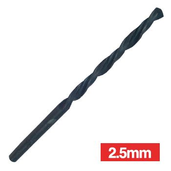 CABAC, Drill bit, High speed steel, 2.5mm diameter, Pack of2,