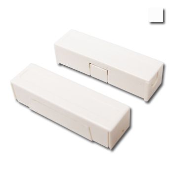 TAG, Reed switch (magnetic contact), Concealed screws, Surface mount, White, N/C, 2" (50.8mm) length, 3/8" (9.53mm) width, 1.2" (30.48mm) height, 1" (25.4mm) gap,