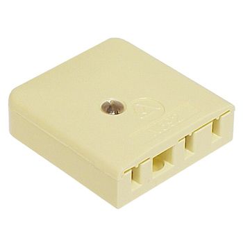 TELEMASTER, Telephone socket, Standard phone socket, Commercial grade, Suits 605, 606 and 603 telephone plugs, Ivory,