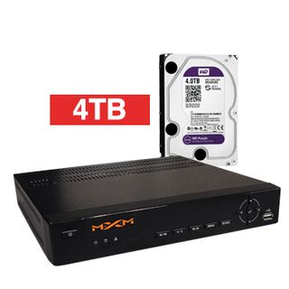 MAXIM, HD-IP NVR, 16 channel POE (802.3af), inc 4TB HDD, 100fps (1080p) record speed, VMD, USB/Network backup, Ethernet, 2x USB2.0, HDMI/VGA, Mouse, IR Remote, Smartphone