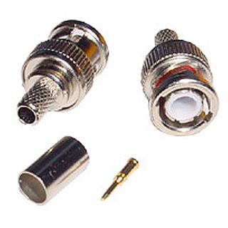 XTENDR, BNC connector, Male, Crimp type, Suits RG59 coaxial cable,