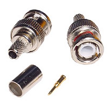 XTENDR, BNC connector, Male, Crimp type, Suits RG59 coaxial cable,