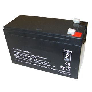 BATTERY, 12 Volt 7 AH sealed lead acid, Dimensions (not inc. terminals) 150(W)mm x 64(D)mm x 93(H)mm,