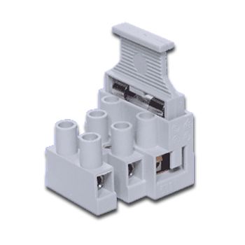 NETDIGITAL, Terminal Block, 3 way, With M205 fuse holder, 250V AC 13A,