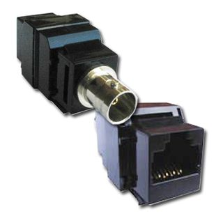 EQL, Teleconnect, Balun, 1x Video, Keystone mountable slim line case, BNC female to RJ45 jack, Passive,