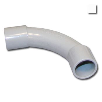 AUSSIEDUCT, 20mm, 90 degree bend, White, Suits medium duty 20mm telecomms conduit,