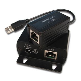 XTENDR, USB 2.0 fast Cat5E extender with 4 Port HUB, requires single Cat5e/6 cable, 50 metres over CatE, 70 metres over Cat6