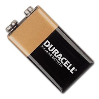 BATTERY, Duracell 9 Volt alkaline,