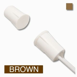 TAG, Reed switch (magnetic contact), Mini snub nose, Flush (recessed) mount, Brown, N/C, 3/8" (9.53mm) diameter x  9/16" (14.29mm) length, 1/2" (12.7mm) gap, 12" (304.8mm) leads,