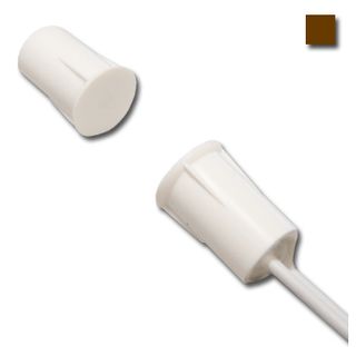 TAG, Reed switch (magnetic contact), Mini snub nose, Flush (recessed) mount, Brown, N/C, 3/8" (9.53mm) diameter x  9/16" (14.29mm) length, 1/2" (12.7mm) gap, 12" (304.8mm) leads,