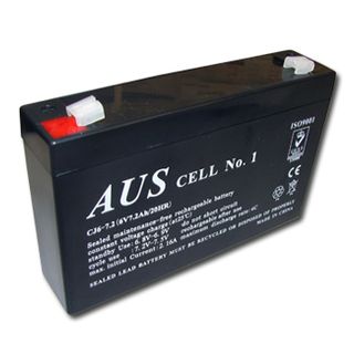 BATTERY, 6 Volt 5.4 AH sealed lead acid, Dimensions (not inc. terminals) 68(W)mm x 46(D)mm x 98(H)mm,