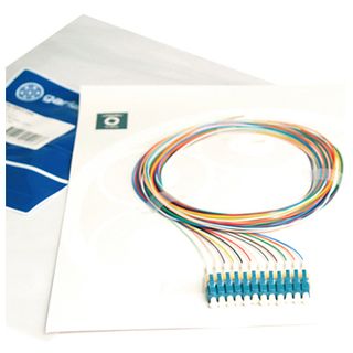 GARLAND, Fibre, Pigtail, LC, SM, 2mtr, Rainbow, 12 pack,