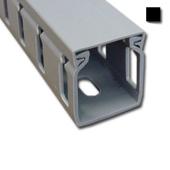 AUSSIEDUCT, Duct, 25 x 30mm, Black, 2m length, Open slotted,