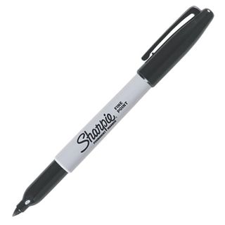 SHARPIE, Permanent marker, Black, Available in fine point or extra fine point,