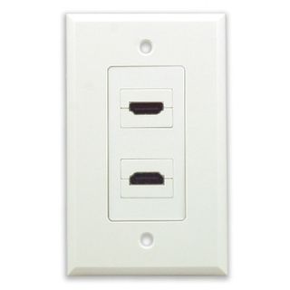 NETDIGITAL, HDMI Double Wall plate, HDMI standard socket to HDMI right angle socket, No wiring required