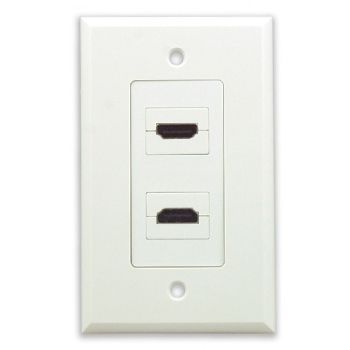 NETDIGITAL, HDMI Double Wall plate, HDMI standard socket to HDMI right angle socket, No wiring required