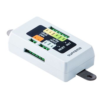 SUPREMA, Secure input output board, Remote Form C relay output board for Suprema readers, Encrypted communications, 2x TTL inputs, 12V DC, 100mA,