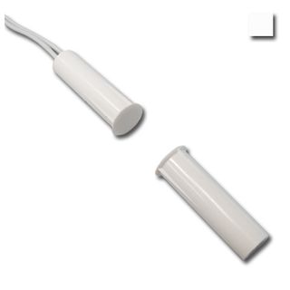 TAG, Reed switch (magnetic contact), Flush (recessed) mount, White, N/C, 3/8" (9.53mm) diameter x  1 1/4" (31.75mm)  length, 3/4" (19.05mm) gap, 12" (304.8mm) leads,