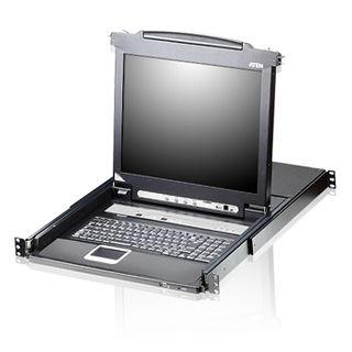 ATEN, 8 Port Rackmount PS2-USB, 17" LCD KVMP switch,