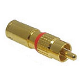 NETDIGITAL, RCA connector, Male plug, Compression type, Red,