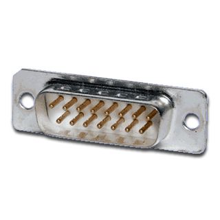 NETDIGITAL, Data connector, 15 pin male, Gold plated brass contacts, Low contact resistance, 1A