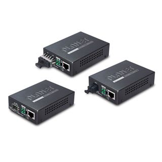 PLANET, Fibre converter, 10/100/1000 Mbps, Ethernet to 1000 base-LX fibre, Multi Mode, Up to 550m, SC connectors, Includes power supply,