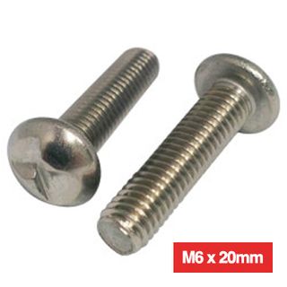 PROLOK, Security screw, Clutch head, Round head, Machine screw, M6 x 20mm, 1 way, Zinc plated, Pack of 25,