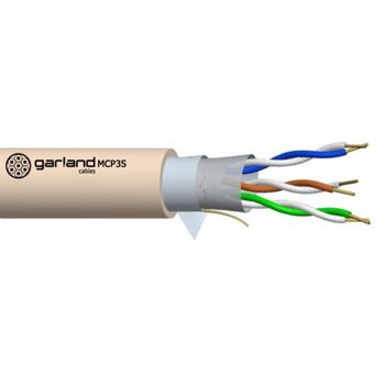CABLE, 3 Pair 6 x 7/0.20 screened (shielded), beige, 300m box,