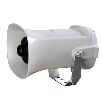 QLIGHT, Multi-function smart horn, Surface mount, 113 dB Max, 30 pre-recorded sounds, Binary or Bit input, SD Card support, IP65, External wiring,