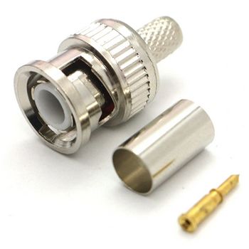XTENDR, BNC connector, Male, Crimp type, 3-Piece, 0.9mm centre pin, Suits 5C2V coaxial cable,