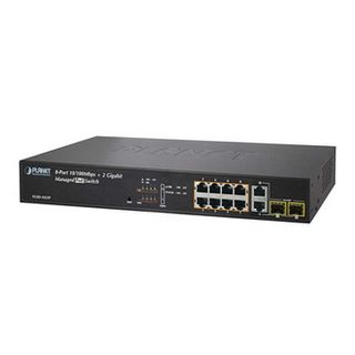 IGS-1020PTF-12V Industrial 8-Port 10/100/1000T 802.3at PoE + 2