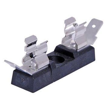 NETDIGITAL, Fuse holder, Chassis mount heavy duty 3AG, 30A at 250V AC, 6.3mm terminals