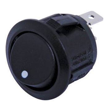 NETDIGITAL, SPST round rocker switch, Panel cutout 20.2mm, Max panel thickness 3mm, Contact rating 250V AC @ 6A,