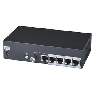 XTENDR, POE Ethernet over Coax/Cat5e/6 converter, 4 Port POE IEEE 802.3af, 10/100 Mbps Fast Ethernet Duplex, Range up to 1000m with RG59, 1000m with Cat5e/6 , TX/RX kit includes 48VDC PSU,