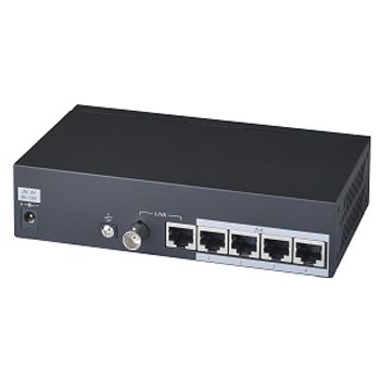 XTENDR, POE Ethernet over Coax/Cat5e/6 converter, 4 Port POE IEEE 802.3af, 10/100 Mbps Fast Ethernet Duplex, Range up to 1000m with RG59, 1000m with Cat5e/6 , TX/RX kit includes 48VDC PSU,