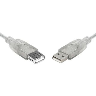 NETDIGITAL, USB 2.0 certified extension A-A M-F, traansparent meatal sheath cable 2.0m,