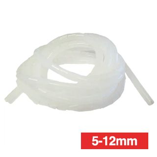 WATTMASTER, Spiral wrapping band, 5mm (min) - 12mm (max) cable diameter, 5m length, Clear,