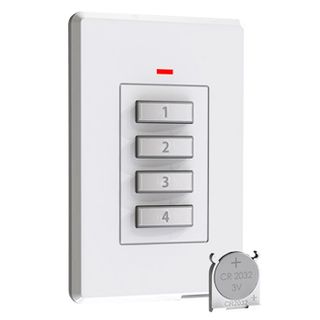 ELSEMA, PentaFOB wireless wall switch, 116 x 76 x 10.6mm, Requires CR2032 battery,