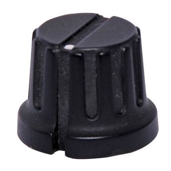 NETDIGITAL, 20mm black PVC knob, 1/4" (6.35mm) shaft, Includes grub screw,