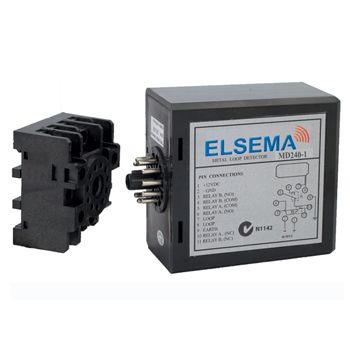 ELSEMA, Single channel vehicle detector, Includes base, Supply 240V AC,