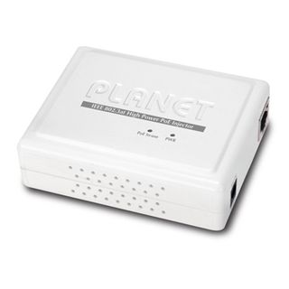 PLANET, IEEE 802.3at GB, High power Ethernet POE injector, 10/100/1000Mbps duplex mode support, 30W output,