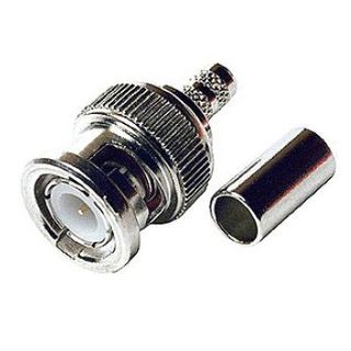 NETDIGITAL, BNC connector, Male, Crimp type, Suits RG6 quad shield coaxial cable, 7.8mm cable entry,