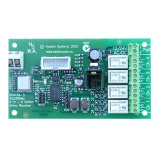 AIRKEY, Receiver, Four channel, 4 Function, Maximum security, Screw terminal, Stores up to 340 2, 4 or 6 button Airkey transmitters, 12V DC,