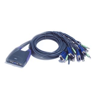 ATEN, KVM 4 Port USB KVM Switch, VGA, Includes cables 1.8m, Non powered, up to 2048 x 1536,
