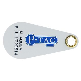 NIDAC (Presco), Prox FOB key, tear drop, read only, thin style, white, suit SPRITE prox reader, Preprogrammed with Wiegand and Presco format,